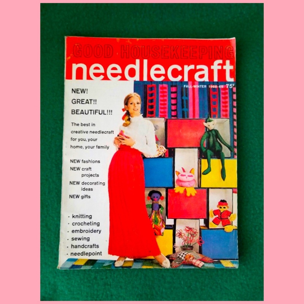 🌈Vintage Good Housekeeping Needlecraft Sewing Magazine Fall Winter 1968-69
